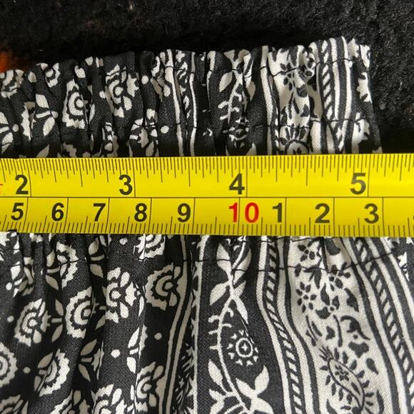 Elan Loose Wide Fit Women's Pants Size Large Black & White - Picture 7 of 7